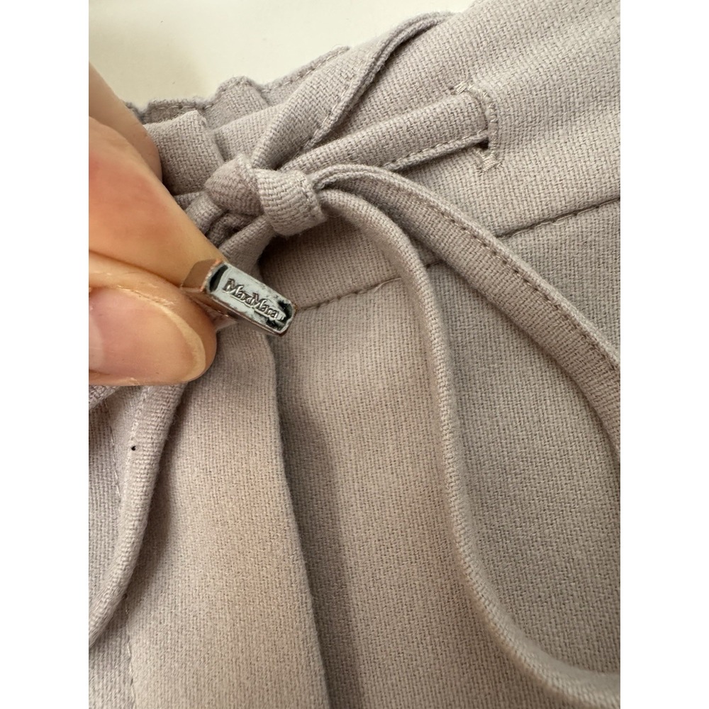 S Max Mara - Floria Stretchy Waist Wool Size 42 IT 8 uS Dusty Pink - Picture 3 of 12